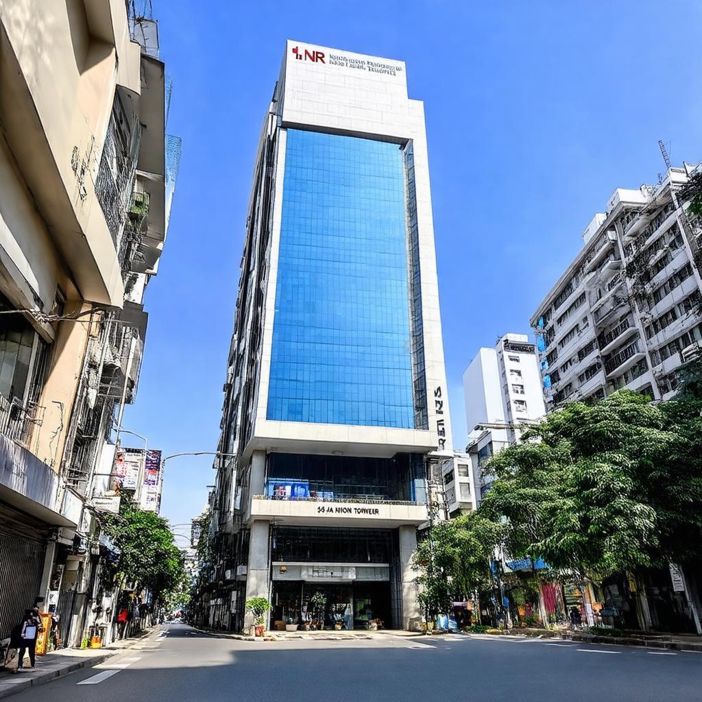 Hinh anh toa nha TNR Tower noi bat tren duong Nguyen Chi Thanh, Dong Da, Ha Noi